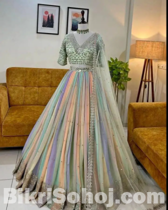 Multi colour lehenga (মাল্টি কালার লেহেঙ্গা)